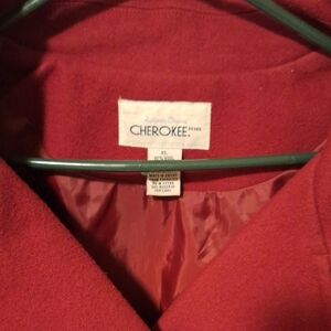 Cherokee Women's Pea Coat in Deep Red